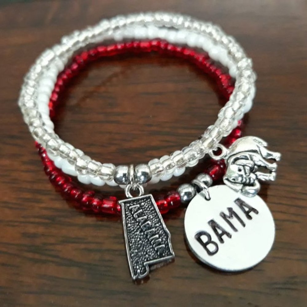 University of Alabama Stacked Bracelets